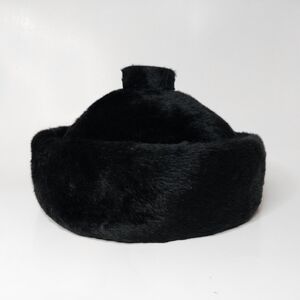 Vintage Betmar black hat faux fur Made in Northern Ireland